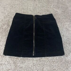 Forever 21 size Small velvet skirt with zipper in front.